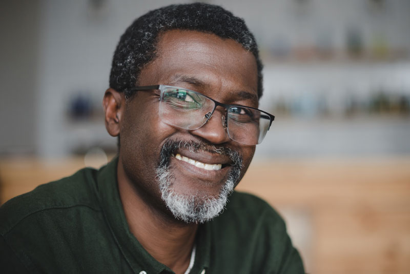 dentures patient smiling