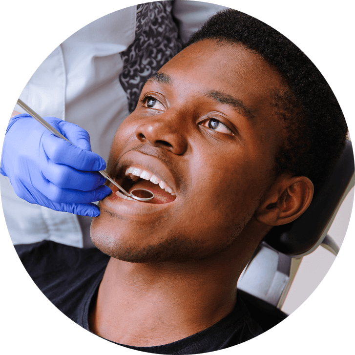 dental patient getting check up